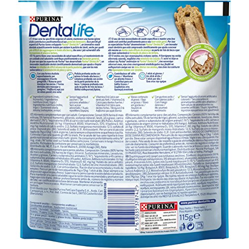 Purina Dentalife Golosina Dental para Perro Pequeño, Pack de 5 x 115 g - Total: 575 g