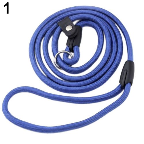 Q4Pets Adiestramiento de Perros Plomo/Correa para Perros Pequeños y Medianos. 1.3M. Cuerda y Collar de Deslizamiento de Cuerda Fuerte, Detener el Entrenamiento de Tiro (Negro)