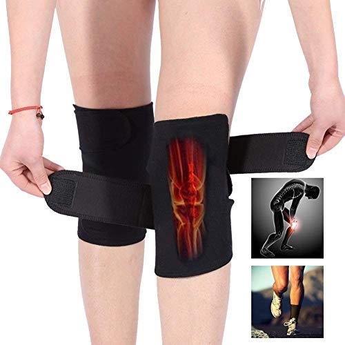 Qchomee Rodillera autocalefactora térmica para Rodillas, turmalina, Terapia, magnética, Ajustable, cojín Calefactor y Rodillas ligamentales, para Evitar la artrosis y aliviar el Dolor