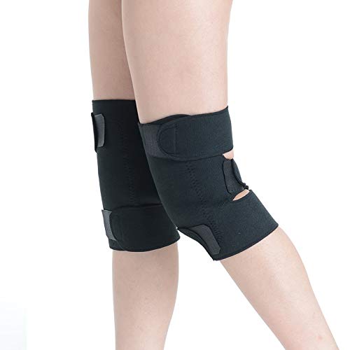 Qchomee Rodillera autocalefactora térmica para Rodillas, turmalina, Terapia, magnética, Ajustable, cojín Calefactor y Rodillas ligamentales, para Evitar la artrosis y aliviar el Dolor