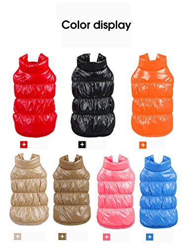 RC GearPro Forro Polar Forrado cálido Perro Chaqueta Cozy Impermeable a Prueba de Viento Chaleco del Perrito Abrigo de Invierno Ropa para Perros para Perros pequeños medianos Grandes (Orange, M)