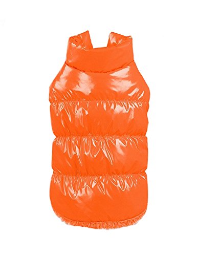 RC GearPro Forro Polar Forrado cálido Perro Chaqueta Cozy Impermeable a Prueba de Viento Chaleco del Perrito Abrigo de Invierno Ropa para Perros para Perros pequeños medianos Grandes (Orange, M)