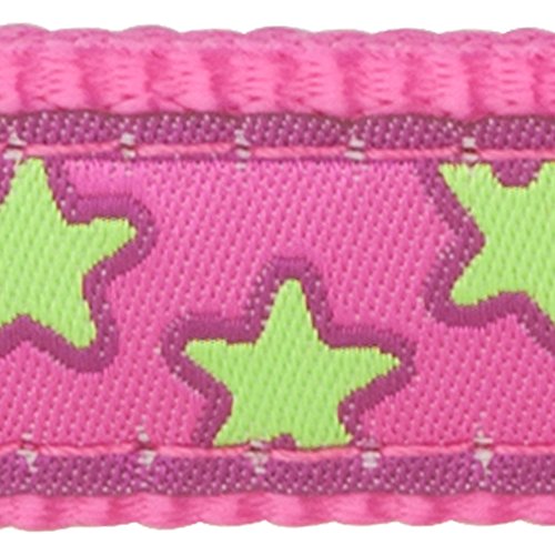 Red Dingo Desinger arnés del Perro, Color Rosa y Estrellas (20 mm x Cuello: 36 – 59 cm/Cuerpo 45 – 66 cm) M