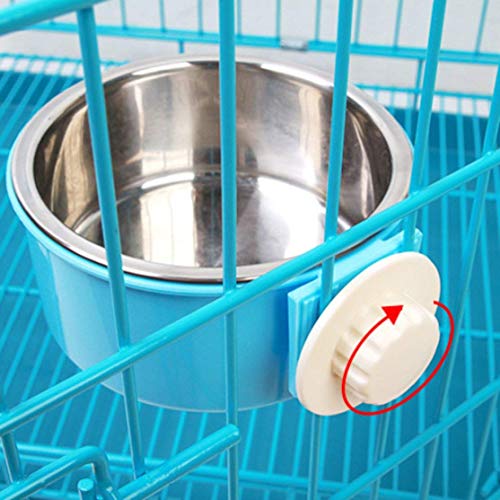 Reeseiy Jaula para Mascotas De Acero Inoxidable Jaula para Perros Chic con Soporte para Pestillo Agua para Colgar Alimentador para Mascotas Taza De Gallinero para Gato Cachorro Pájaro Petspinkl Venta