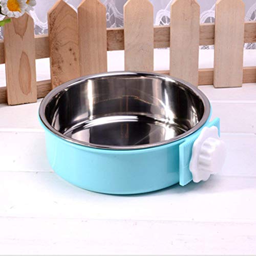 Reeseiy Jaula para Mascotas De Acero Inoxidable Jaula para Perros Chic con Soporte para Pestillo Agua para Colgar Alimentador para Mascotas Taza De Gallinero para Gato Cachorro Pájaro Petspinkl Venta