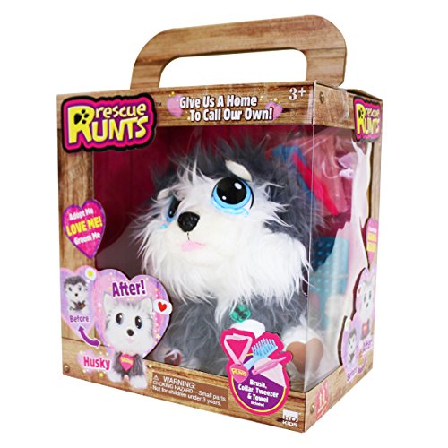 Rescue Runts-18052 Peluche Husky, Multicolor, Talla Única (Bandai 18052)