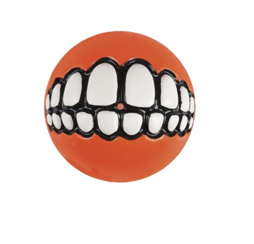 Rogz Grinz Pelota, pequeño, 4,9 cm, Naranja