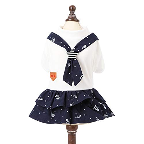 Ropa para Mascotas, Dragon868 Vestidos de Verano para Perros Pequeños Ropa de Gato Mascotas Camisa Informal Vestido con Estampado de Estrellas Vestido de Fiesta de Doble Capa