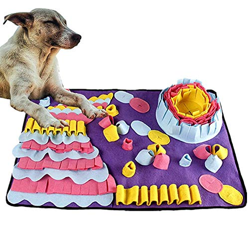 Ruankenshop Alfombra Olfativa Perros Snuffle Mat Tapete de Entrenamiento para Cachorros Estera de Snuffle de liberación de estrés Perro Mat