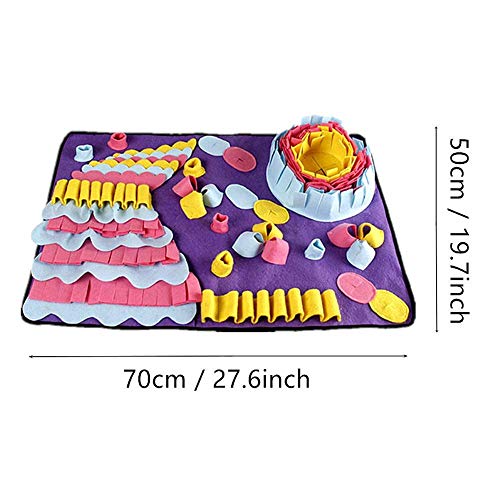 Ruankenshop Alfombra Olfativa Perros Snuffle Mat Tapete de Entrenamiento para Cachorros Estera de Snuffle de liberación de estrés Perro Mat