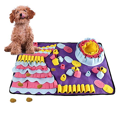 Ruankenshop Alfombra Olfativa Perros Snuffle Mat Tapete de Entrenamiento para Cachorros Estera de Snuffle de liberación de estrés Perro Mat