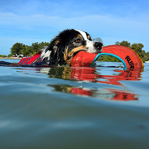 RUFFWEAR – Arnés Perros Frisbee Juguete, treibt en el Agua, One Size, Color Azul (Blue Atoll), Hydro Lona