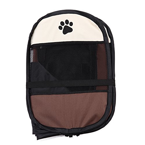 S-Lifeeling - Caseta de viaje para perro o gato para interior o exterior, funda de malla extraíble portátil y plegable para perros y gatos