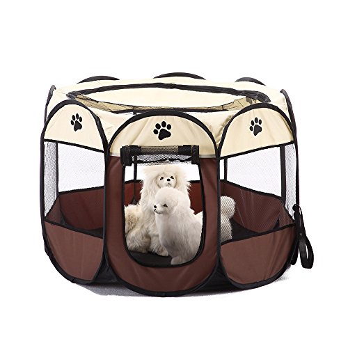 S-Lifeeling - Caseta de viaje para perro o gato para interior o exterior, funda de malla extraíble portátil y plegable para perros y gatos