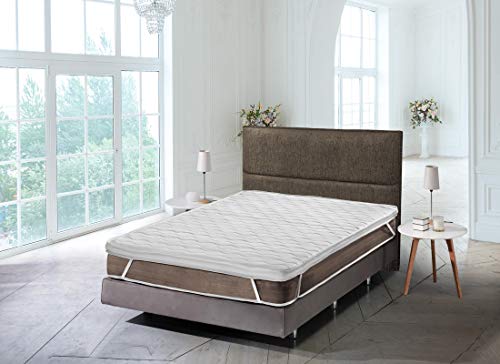 Santino Topper Cloud Sense - Blanco, Altura/Espesor 7cm, Espuma de Alta Densidad, firmeza Media 80x180 cm