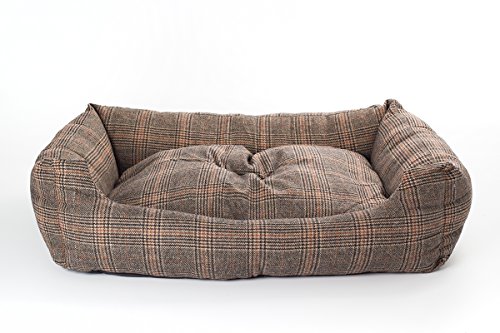 SAUERLAND Cama para Perro de Tweed, 100 x 70 cm, con cojín Reversible, cojín para Perro, Esterilla para Perro, cojín, Cama