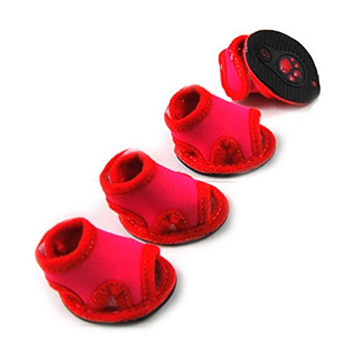 selmai moda perro sandalias botas impermeable zapatos de perro ajustable, de verano para pequeño perro gato cachorro