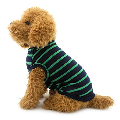 selmai ropa para pequeñas de mascota Perro Algodón Camisetas De Rayas Chaleco Camiseta De Perro Chihuahua Ropa Mascota Disfraz