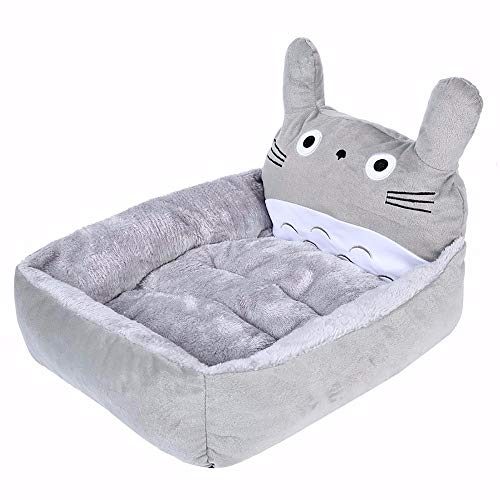 SHPEHP Cama Duradera para Perros Cama Rectangular Grande para Mascotas Almohadilla para Perros pequeña y Mediana Alfombra Lavable para Perrera Suministros para Mascotas Suaves y cómodos-Grey-S