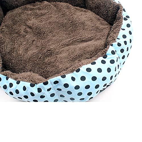 SHPEHP Cama para Mascotas | Cama Redonda para Mascotas con Manta de Felpa, Mascota, Cama con Funda extraíble para Perros y Gatos: múltiples Colores y tamaños Disponibles Yellow-L