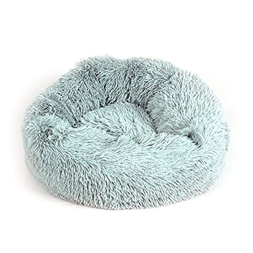 SHPEHP Cama para Perros Cama para Gatos Cojín Cama Faux Fur Donut Cuddler para Dog Cat Alivio de Las articulaciones y Mejor sueño - Lavable a máquina, Parte Inferior Impermeable S-XL