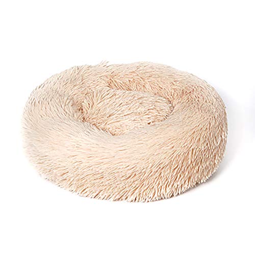 SHPEHP Cama para Perros Cama para Gatos Cojín Cama Faux Fur Donut Cuddler para Dog Cat Alivio de Las articulaciones y Mejor sueño - Lavable a máquina, Parte Inferior Impermeable X-S