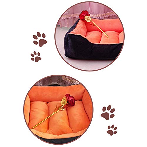 SHPEHP Cama para Perros Sofá Estilo Tradicional Sala de Estar Sofá Cama para Mascotas con Funda extraíble para Perros y Gatos tamaños Opcional-B-S