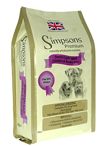 Simpsons Completo Senior/Light Pollo y Arroz Marrón Comida para Perro 12 kg