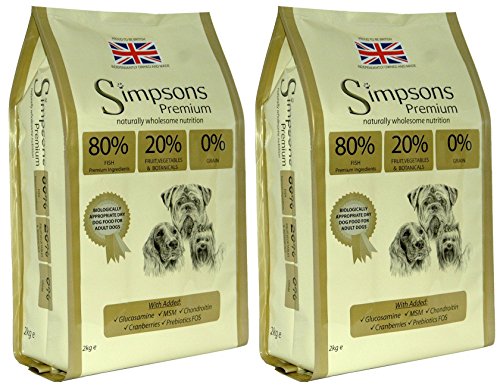 Simpsons Premium 80/20 - Comida para perros (2 unidades, 12 kg)