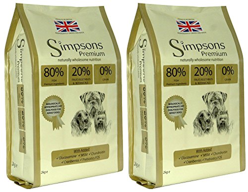 Simpsons Premium 80/20 - Comida para perros (2 unidades, 12 kg)