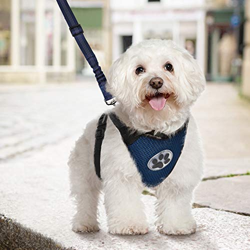 SlowTon Arnés de Coche para Perros con cinturón de Seguridad, Arnés de Seguridad para Perro, arnes Perro,Correa elástica Ajustable y Forro de Tela Transpirable en el vehículo