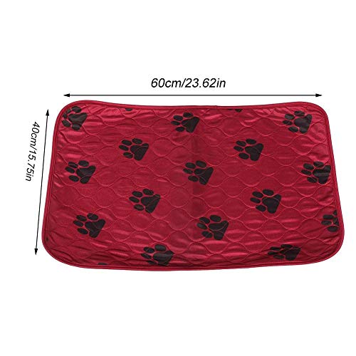 Smandy Almohadillas para Perros, Estera Impermeable para la orina Orina de la Cama Estera Reutilizable para el Entrenamiento del Perro Estera de alimentación Lavable Alfombra de Whelping(Red X)