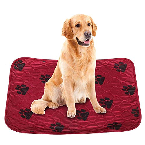 Smandy Almohadillas para Perros, Estera Impermeable para la orina Orina de la Cama Estera Reutilizable para el Entrenamiento del Perro Estera de alimentación Lavable Alfombra de Whelping(Red X)