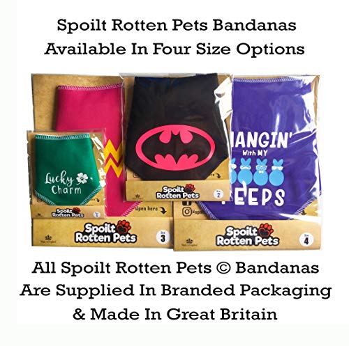 Spoilt Rotten Pets (S2 Be Kind I'm Deaf Bandana Verde de Advertencia para Perros con audición deteriorada, Ancianos y Perros Mayores