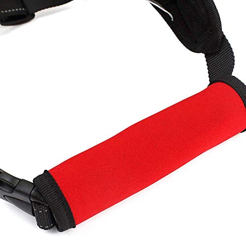 SPORS Suministros para Mascotas de cinturón de tracción de Collar de Perro Mediano y Grande, Cuerda de tracción de Collar de Perro Impermeable-Red-XL