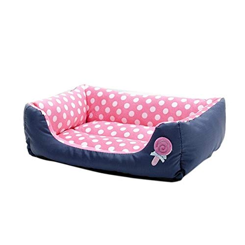 Suave Y Cálida Mascota Perro Cama Para Gatos Cojín Para Cachorros Casa Perrera Alfombrilla Para Perros Cojín De Invierno Perros Perros Gatos Productos Lavables Para Mascotas Cama 68X55X16Cm Rosa