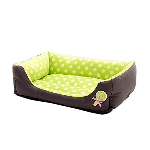 Suave Y Cálida Mascota Perro Cama Para Gatos Cojín Para Cachorros Casa Perrera Alfombrilla Para Perros Cojín De Invierno Perros Perros Gatos Productos Lavables Para Mascotas Cama 68X55X16Cm Verde