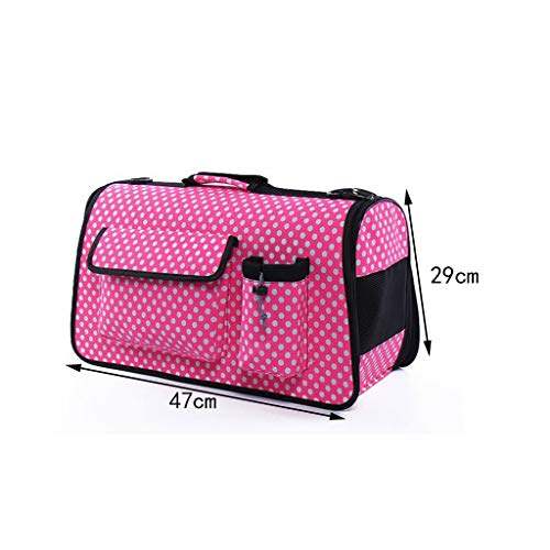 Tela Pet Carrier-Ligero Asiento De Viaje para Perros, Gatos, Cachorros-Hecho De Nylon Impermeable Y Duradero Marco De Acero-pequeño (40 * 20 * 25cm) (Tamaño : L)