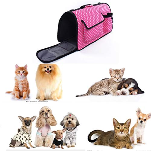 Tela Pet Carrier-Ligero Asiento De Viaje para Perros, Gatos, Cachorros-Hecho De Nylon Impermeable Y Duradero Marco De Acero-pequeño (40 * 20 * 25cm) (Tamaño : L)