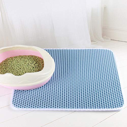 Thrivinger 45x6.cm Doble Alfombra De Arena para Gatos A Prueba De Arena Estera para Gatos Impermeable para Gatos Y Perros Estera para Mascotas Universal Suministros para Gatos