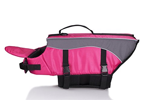 Tineer Perro Chaleco Salvavidas Life Jacket Swimming Suit Seguridad Traje de baño Chaleco Reflectante Mascota Flotación Salvavidas Natación(XS, Rosa)