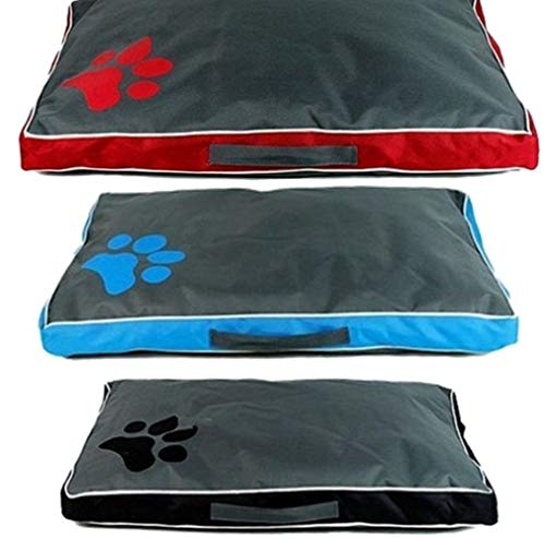 TuoTang Verano Estera Perro Desmontable y Lavable Completa Oxford Tela Impermeable Waterloo Mascota de la Perrera Golden Retriever,Rojo,M, 70X45X6CM