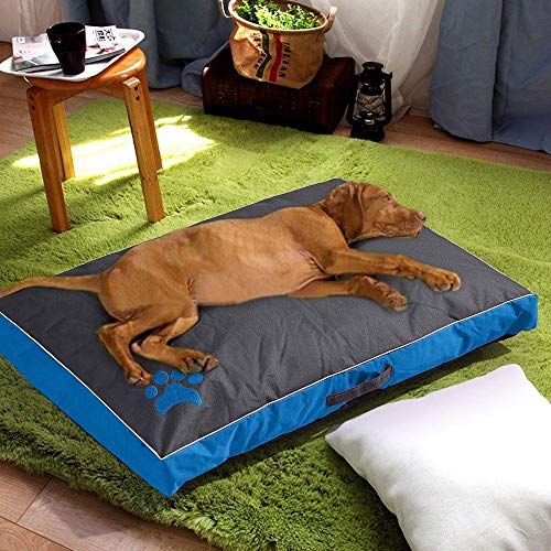 TuoTang Verano Estera Perro Desmontable y Lavable Completa Oxford Tela Impermeable Waterloo Mascota de la Perrera Golden Retriever,Rojo,M, 70X45X6CM