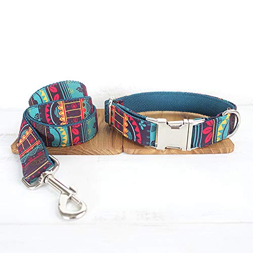 TVMALL Collar de Perro Ajustable para el Aire Libre, para Mascota, Correa, Cuerda, Collar Estilo Bohemio, para Perros medianos y pequeños