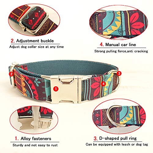 TVMALL Collar de Perro Ajustable para el Aire Libre, para Mascota, Correa, Cuerda, Collar Estilo Bohemio, para Perros medianos y pequeños