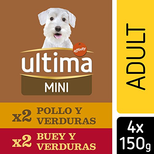 Ultima Dog Sublime Multi, Comida Húmeda para Perro Mini Adulto con Buey y Pollo, Pack 5 unidades (5 x 0.6 kg)