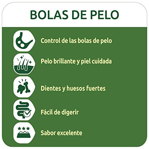 Ultima Pienso para Gatos para Prevenir Bolas de Pelo con Pavo, Pack de 5 x 800gr - Total: 2.4kg