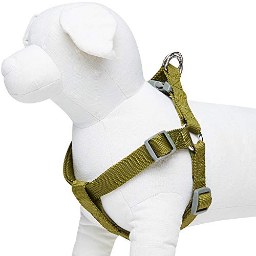 Umi. Essential Classic - Arnés para perros M, contorno del pecho 51-66 cm, arneses ajustables para perros (verde oliva)