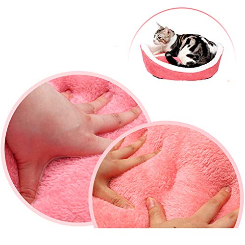 Unknow Cama Nido de Gato extraíble Hamburguesa Cama de Gatito de Felpa Corta Productos para Mascotas cálidos Cama de Gato Lavable para Mascotas Redonda Suave y cómoda Cama para Mascotas