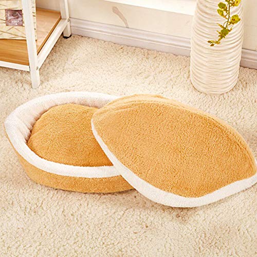 Unknow Hamburguesa Cama para Perros Lavable Cama para Mascotas Perrera Perrera Ronda Perrera casa de Perro Gato Invierno cálido Saco de Dormir Cachorro Estera Almohadilla Suministros para Perros